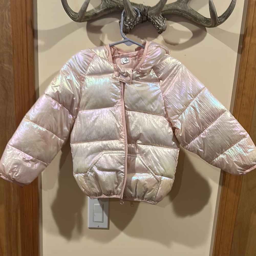 Iridescent Pink Puffer Jacket
